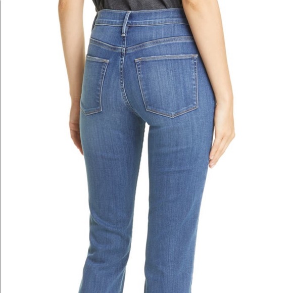 Frame Le High Raw Hem Ankle Straight Leg Jeans NWT - Picture 5 of 11
